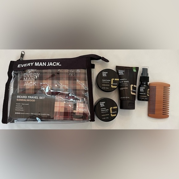 New never used every man jack beard grooming travel set - Picture 1 of 7